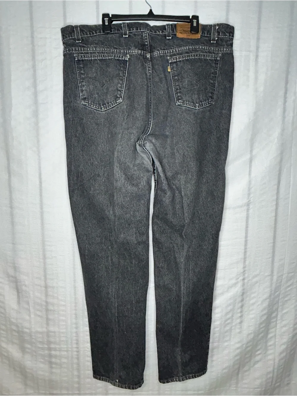VTG Levi's 540 44x36 Black Jeans Relaxed 90s Denim USA Made Halloween Gold Tag